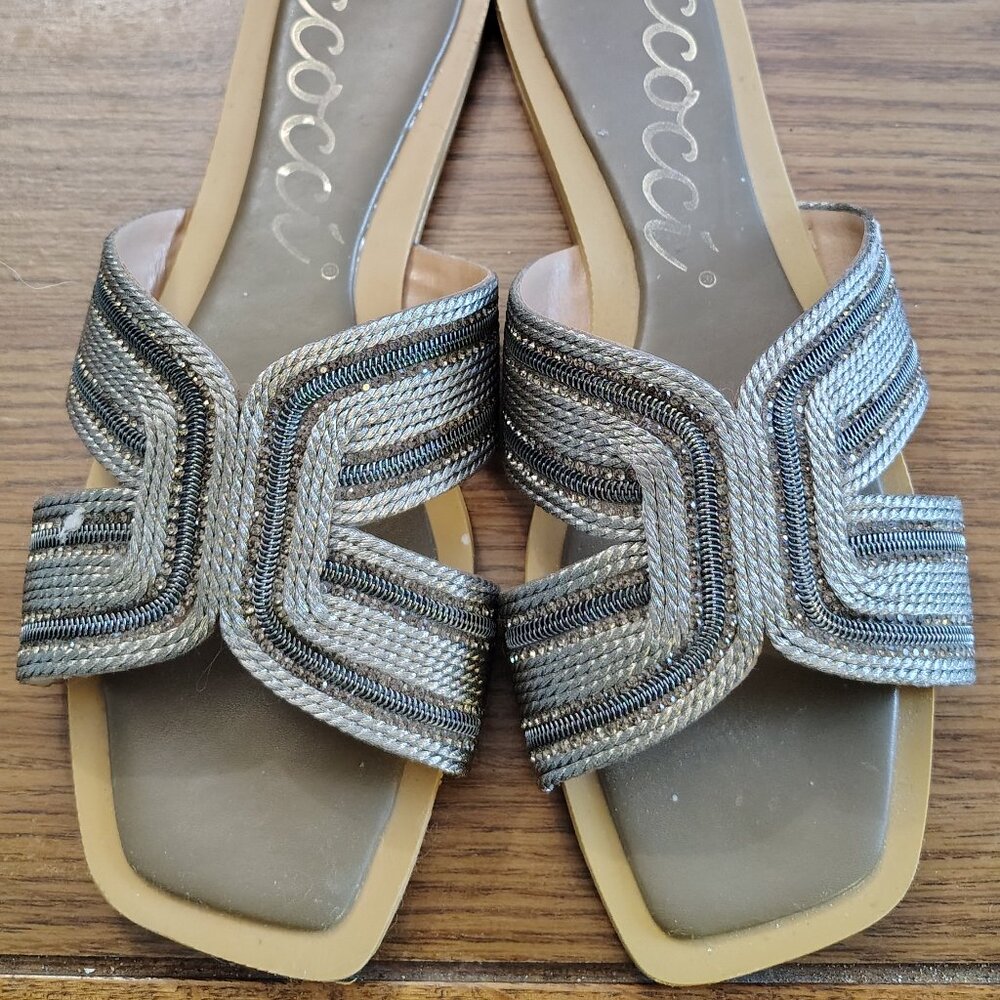 Cocci Brand | Flat Sandals | Twisted Rope Design | Size 8